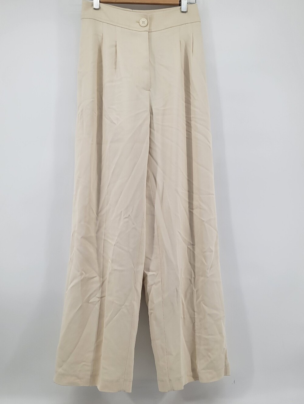 Ellie Tahari Ecro Wide Leg Pleated Dress Pants Size 6